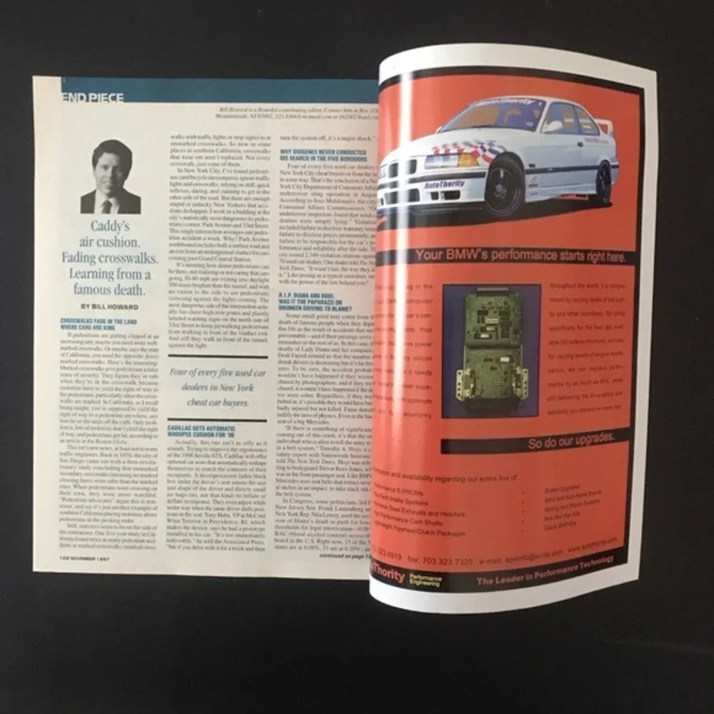 Roundel Magazine BMW Car Club of America Nov 1997 Vol 28(11) Frankfurt Auto Show